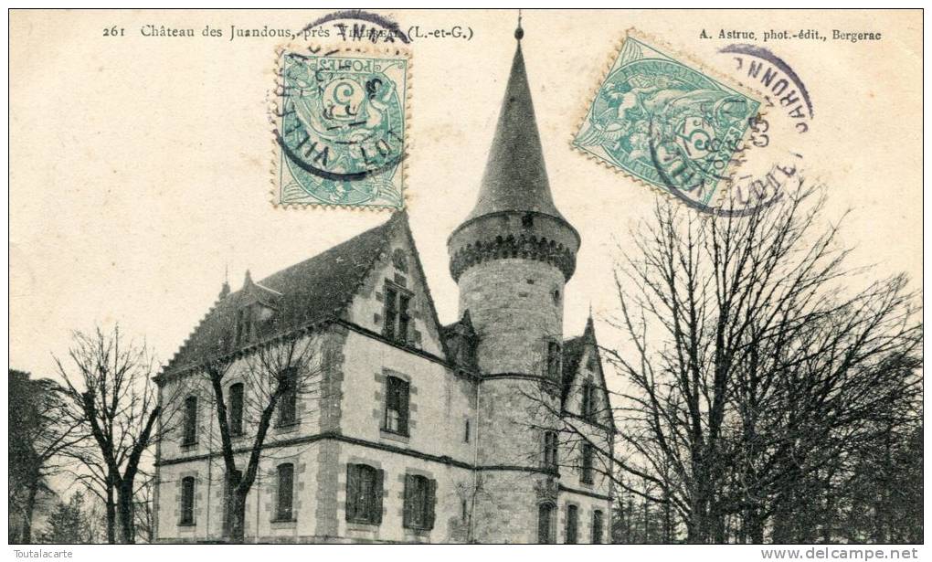 CPA 47 CHATEAU DES JUANDOUS PRES DE VILREAL 1906 - Autres & Non Classés