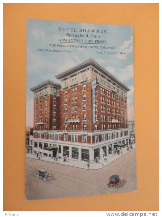 > Springfield – Missouri -- Hotel Shawnee Absolutely Fire Proof Hotel  1918 Cancel----  - -  -- --  Ref 335 - Springfield – Missouri