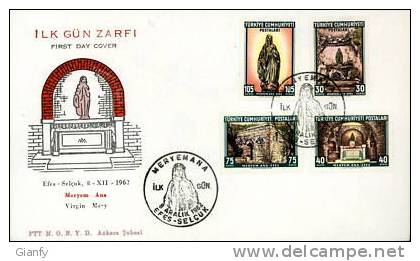 TURCHIA VERGINE MARIA MERYEM ANA 1962 FDC - FDC