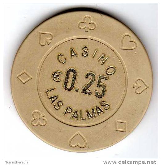 Jeton De Casino : Las Palmas €0.25 - Casino