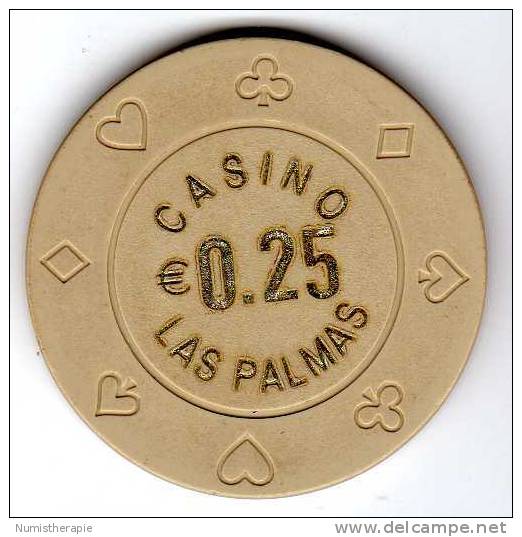 Jeton De Casino : Las Palmas €0.25 - Casino