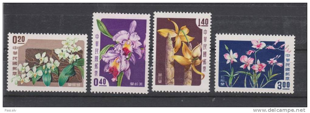 Yvert 255 / 258 * Neuf Charnière Mint Hinged Fleur Orchidées - Neufs