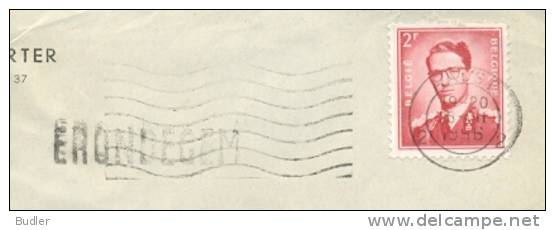 BELGIË/BELGIQUE :1956: ## ERONDEGEM ## Langstempel/Griffe Op/sur Fragment. - Linear Postmarks