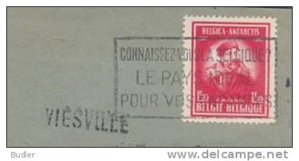 BELGIË/BELGIQUE :1948: ## VIESVILLE ## Langstempel/Griffe Op/sur Fragment. - Linear Postmarks