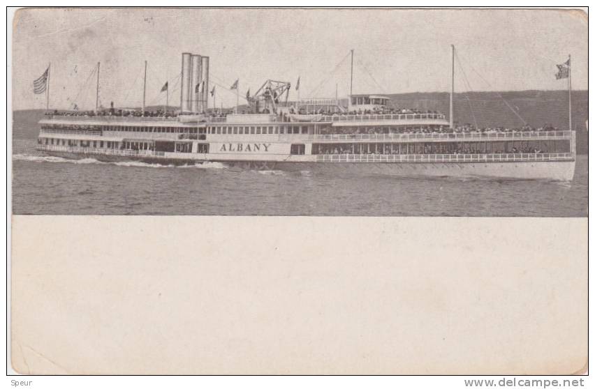 Ship The Albany. Hudson River Dayline Postcard. Postally Used, 1905 - Other & Unclassified