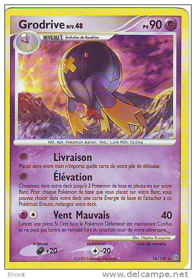 -- CARTE POKEMON GRODRIVE NIV 48 16/100 BON ETAT - Autres & Non Classés