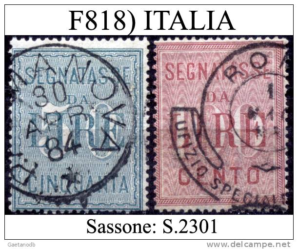 Italia-F00818 - 1884 - Segnatasse - Sassone: N.15/16 (o) - Privi Di Difetti Occulti. - Taxe