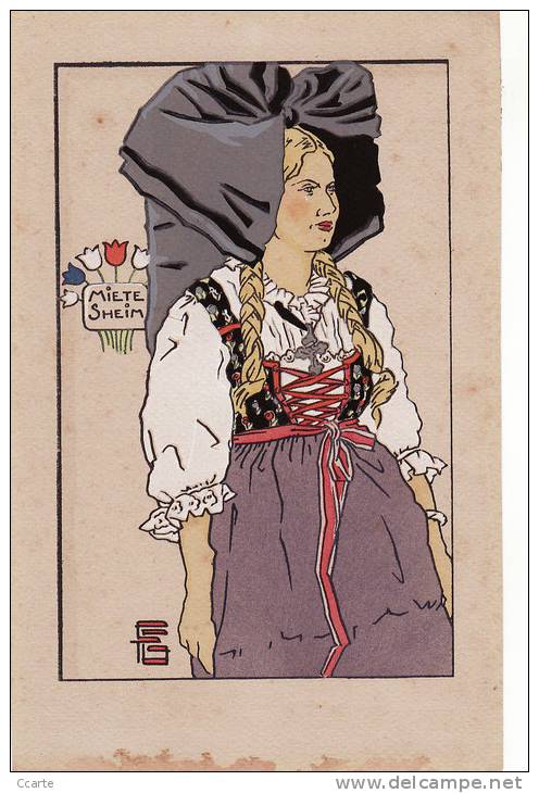 ILLUSTRATEURS SIGNE/GEO FOURRIER / Alsacienne De MIETSHEIM De Géo Fourrier / Format 14,5cm X 22,4cm Sans Sa Marie Louise - Fourrier, G.