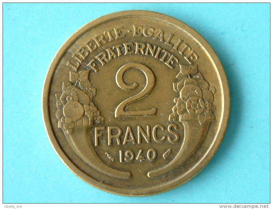 1940 - 2 FRANCS / KM 886 ( Uncleaned - For Grade, Please See Photo ) ! - Autres & Non Classés