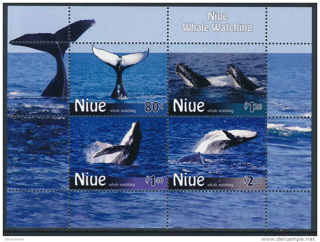 NIUE 2010, Antarctic Whales Of The Southern Ocean,  Minisheet** - Niue