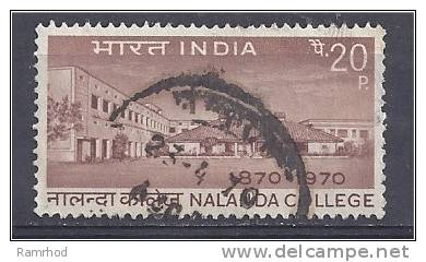 INDIA 1970 Centenary Of Nalanda College - 20p  Nalanda College FU - Used Stamps