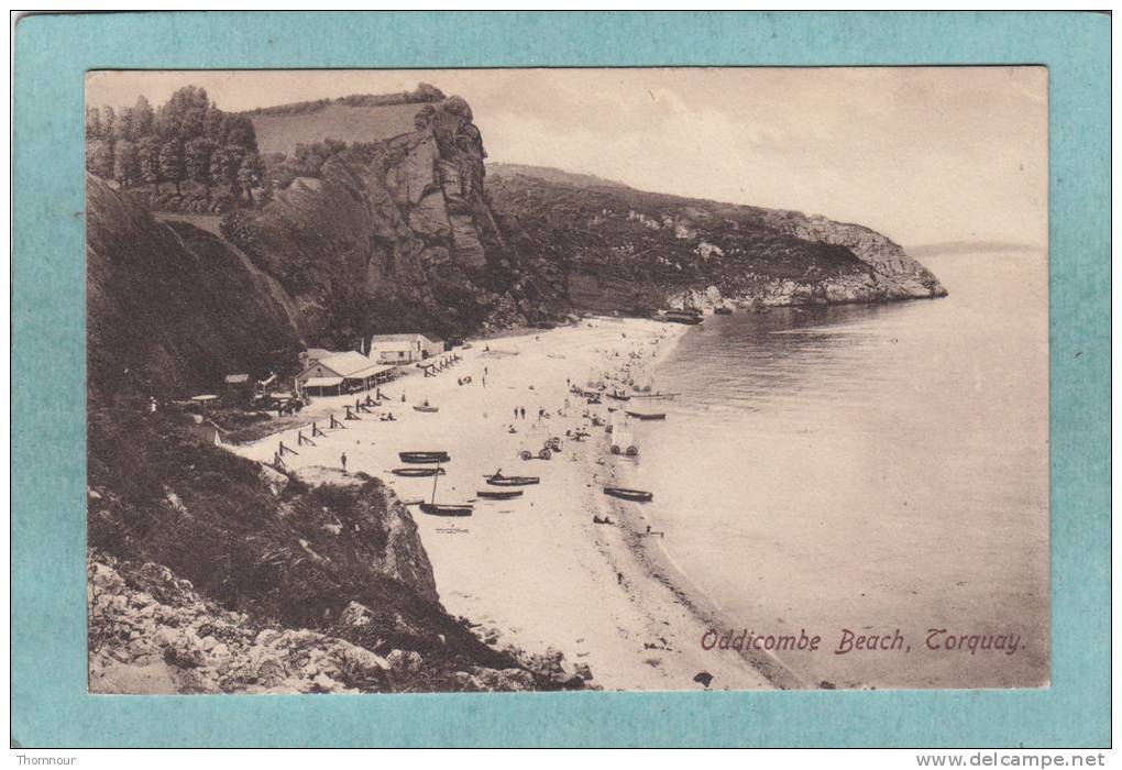 TORQUAY  -  Oddicombe  Beach .    -  1911  -  BELLE CARTE  - - Torquay