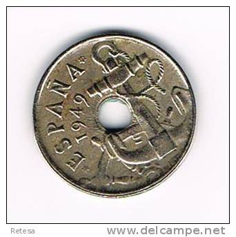 SPANJE  50  CENTIMOS  1949 (53) - 50 Céntimos