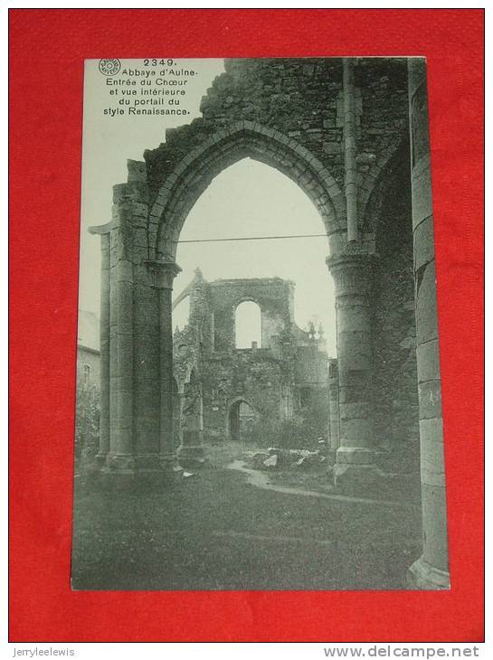 Gozée  -  Abbaye D´Aulne -  Entrée  Du Choeur Et Vue Intérieure Du Portail   -  ( 2 Scans ) - Thuin