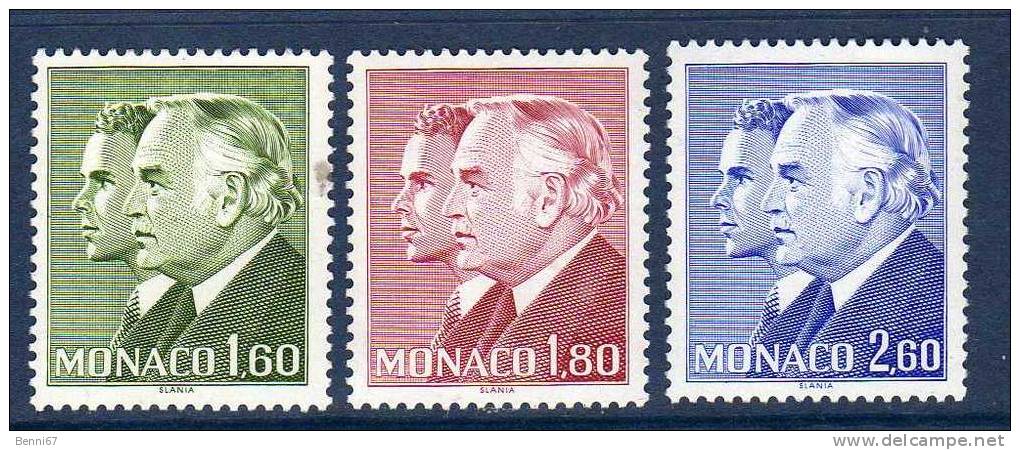 MONACO 1982 Rainier III Et Albert Yv 1335/1337 MNH ** - Otros & Sin Clasificación