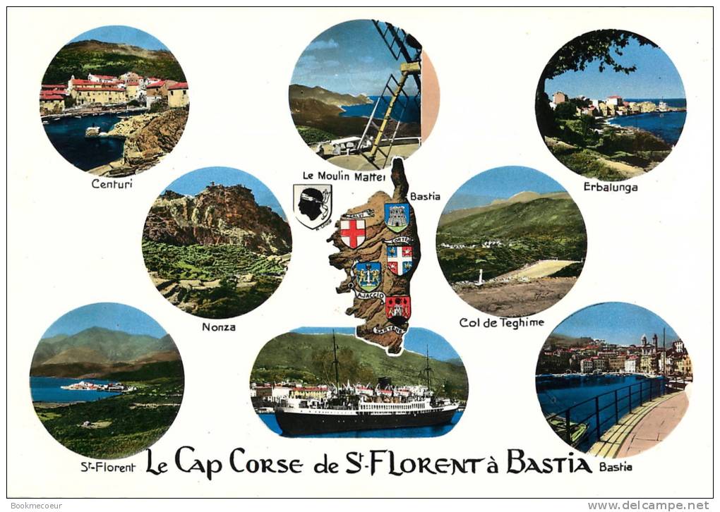 20   LE CAP CORSE DE ST FLORENT A BASTIA   CENTURI  LE MOULIN MATTEI  ERBALUNGA  NONZA COL DE TEGHIME ST FLORENT BASTIA - Corse