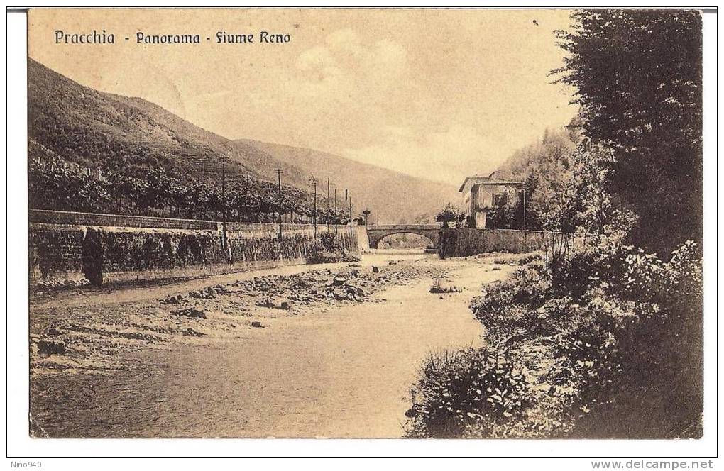 PRACCHIA (PT) -PANORAMA - FIUME RENO - F/P - V: 1914 - Pistoia