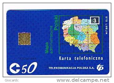 POLONIA (POLAND) - TP (CHIP) - 2000 MAP OF POLAND (PUZZLE 3/12)    - USED  -  RIF. 3415 - Puzzle