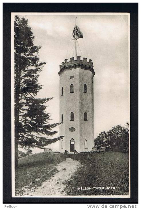 RB 793 - Early Postcard Nelson Tower &amp; Canons Forres Moray  Scotland - Moray