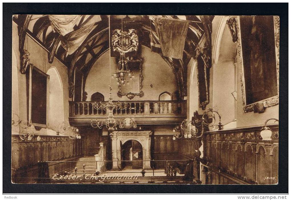 RB 793 - Early Postcard Interior Of The Guildhall Exeter Devon - Exeter