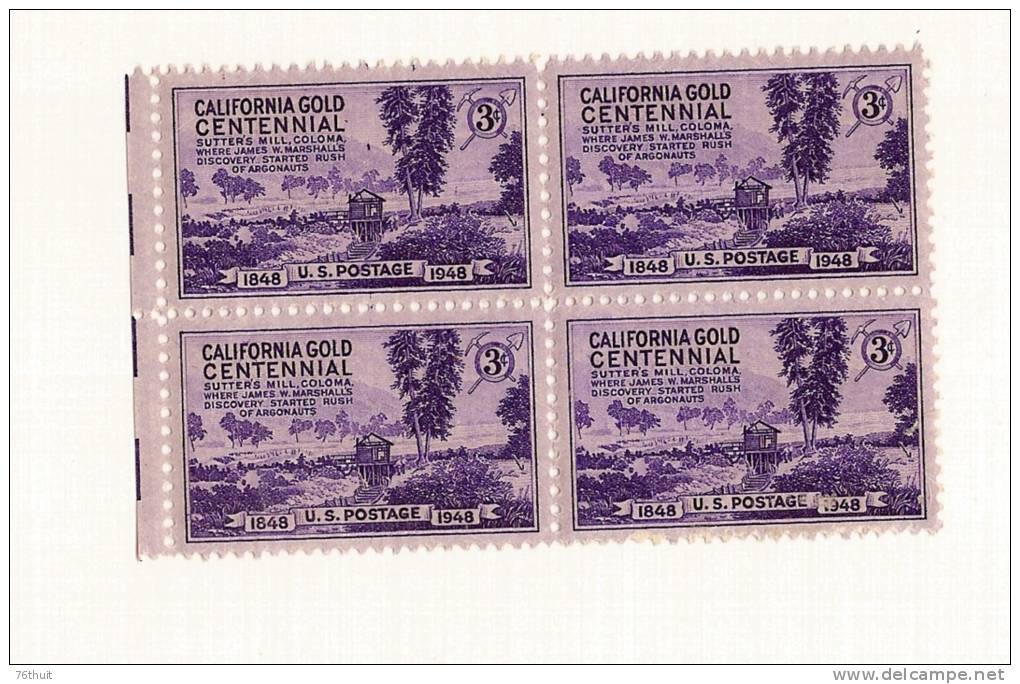 1948 - ETATS UNIS - USA - Neufs Sans Charnière -California Gold Centennial - Scott N° 954 - Neufs