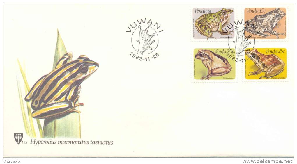 Venda  FDC 1982 " Grenouilles " - Rane