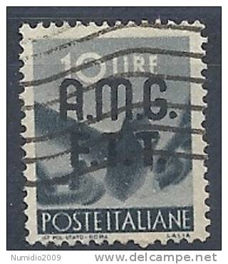 1947-48 TRIESTE A USATO DEMOCRATICA 10 LIRE - RR9342 - Oblitérés