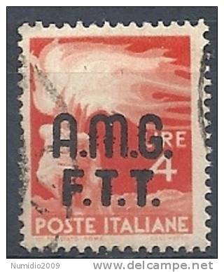 1947-48 TRIESTE A USATO DEMOCRATICA 4 LIRE - RR9342 - Used