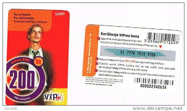 CROAZIA (CROATIA) -  VIP  (RECHARGE GSM) - MAN 200  - USED  -  RIF. 6656 - Croatia