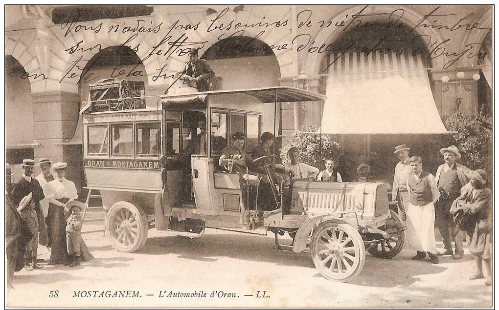 CPA ALGERIE MOSTAGANEM AUTOMOBILE D ORAN RARE GROS PLAN BELLE CARTE !! - Mostaganem