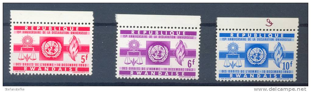 Rwanda Ocb Nr : 41 - 43  ** MNH    (zie Scan) - Ongebruikt