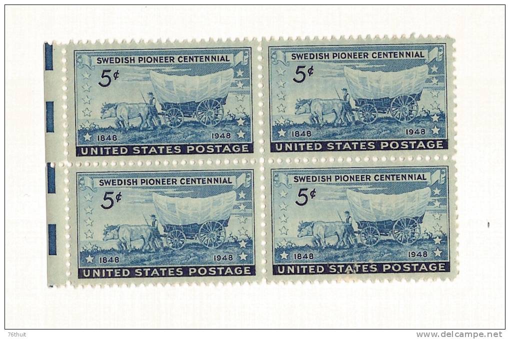 1948 - ETATS UNIS - USA - Neufs Sans Charnière - Swedish Pioneer Centennial  -Scott N° 958 - Unused Stamps