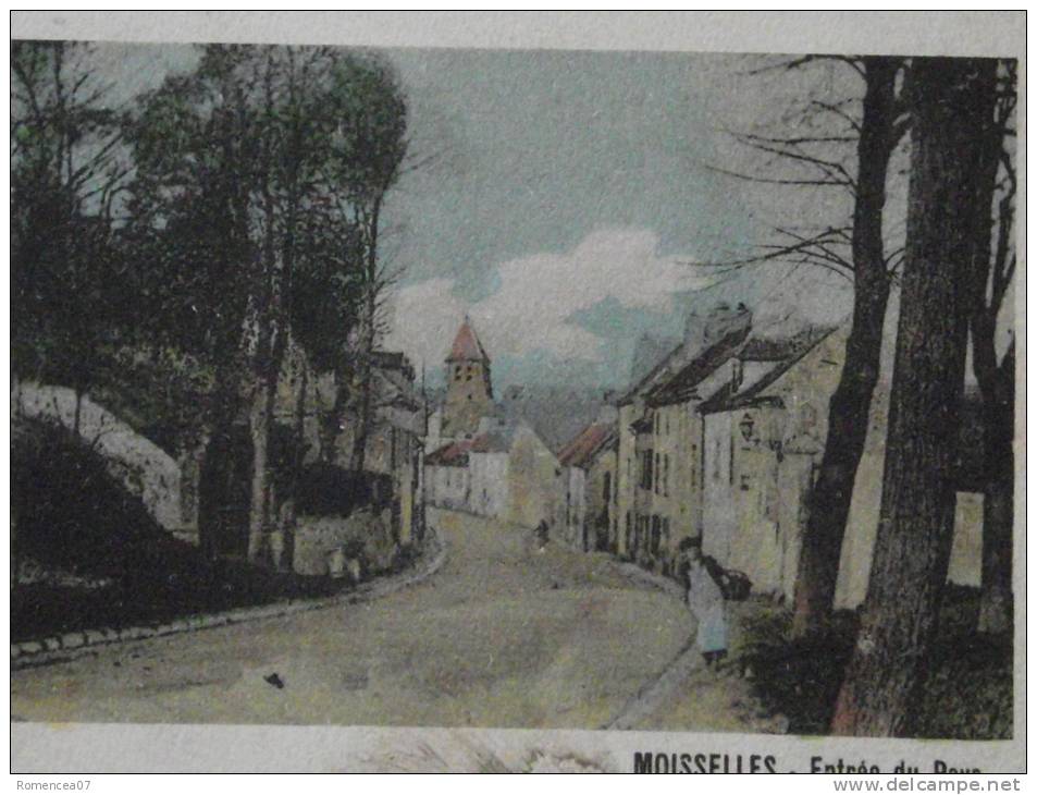 MOISSELLES (Val-d'Oise) - " De Moisselles, Je Vous Envoie Ces Fleurs " - Entrée Du Pays - Animée - Correspondance - Moisselles