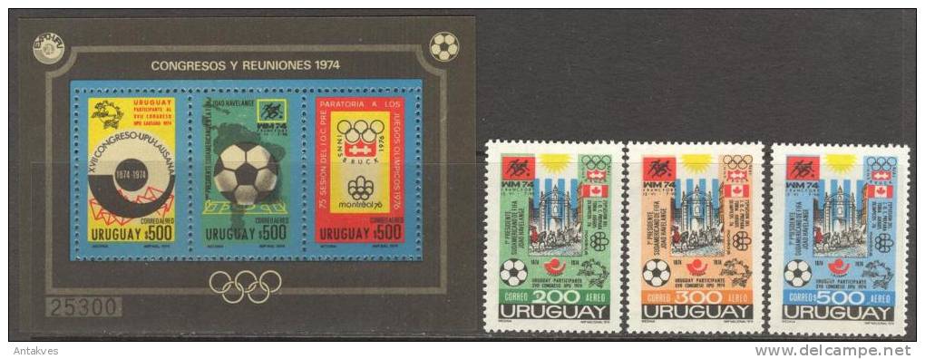 Uruguay 1974 FIFA World Cup West Germany 1974, UPU Olympic Games Montreal 1976 MNH** - 1974 – Germania Ovest