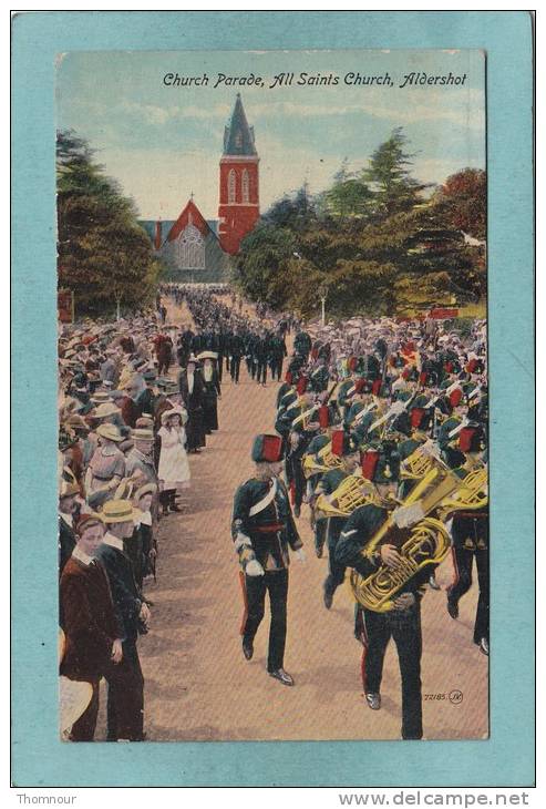 ALDERSHOT  - Church Parade , All Saints  Church  -  1915  -  BELLE CARTE ANIMEE - - Autres & Non Classés