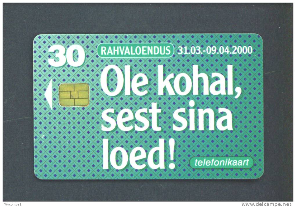 ESTONIA  -  Chip Phonecard As Scan - Estonia