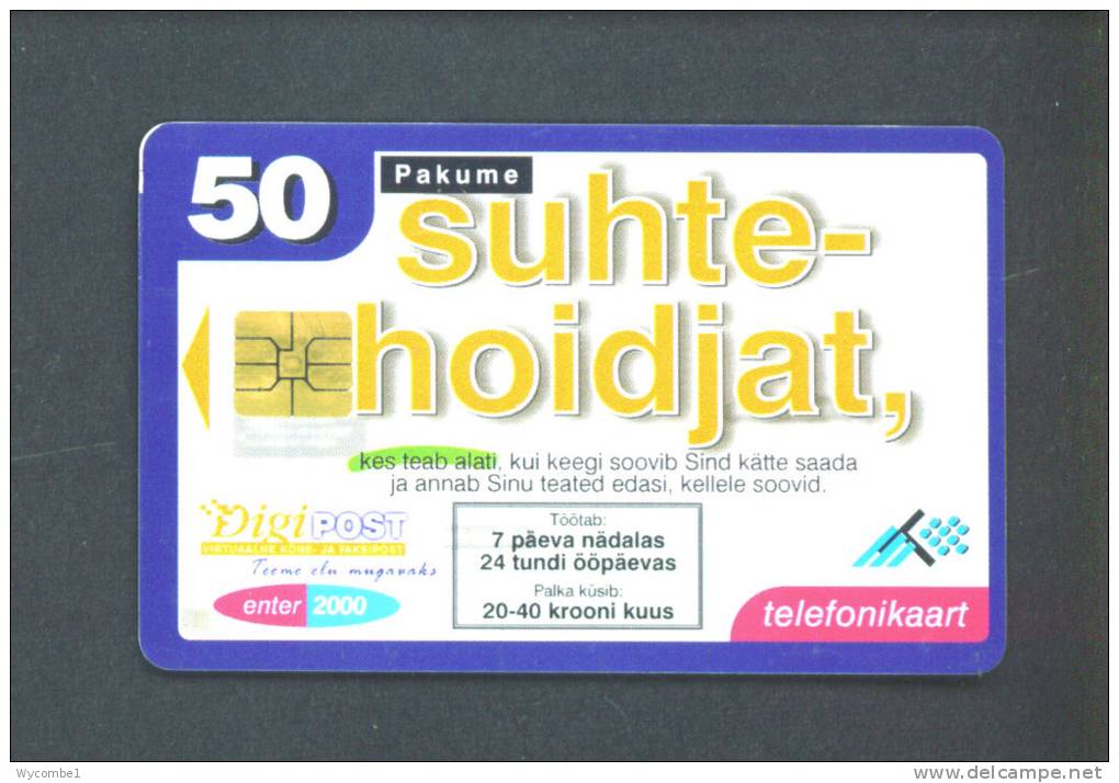 ESTONIA  -  Chip Phonecard As Scan - Estonia