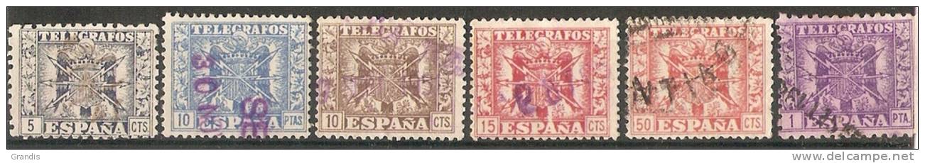 Telegrafos Ed.IV 1940/45 Nr.76,77,78,81,84 - Telegramas