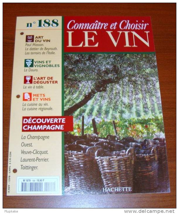 Connaître Et Choisir Le Vin 188 Éditions Hachette 1997 - Cuisine & Vins