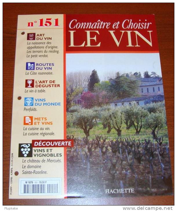 Connaître Et Choisir Le Vin 151 Éditions Hachette 1997 - Cooking & Wines