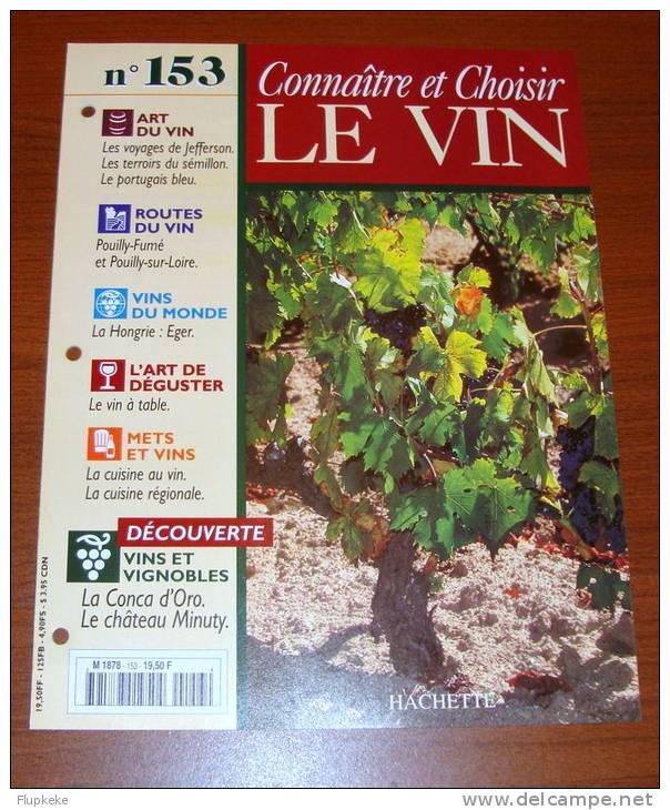 Connaître Et Choisir Le Vin 153 Éditions Hachette 1997 - Cuisine & Vins