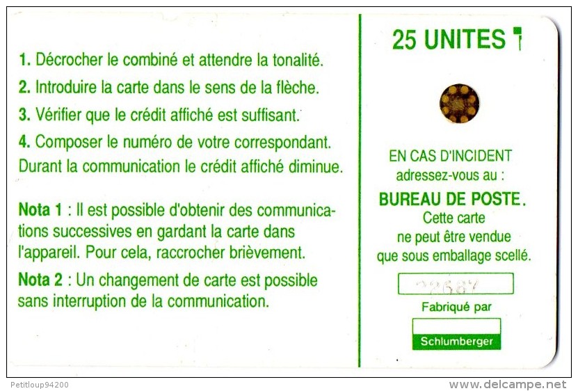 TELECARTE  NOUVELLE-CALEDONIE  Cagou 25Unites ( Puce SC5 AN-P7) - Nouvelle-Calédonie