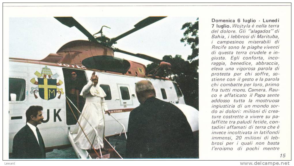 The Visit Of Pope John Paul II In BRAZIL- 15 Pieces - Papes