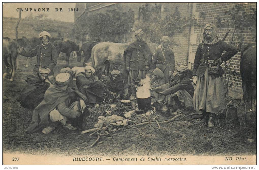 60 RIBECOURT CAMPEMENT DE SPAHIS MAROCAINS - Ribecourt Dreslincourt