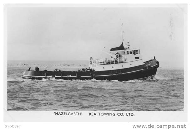 Remorqueur HAZELGARTH - Carte Photo - Tugboats