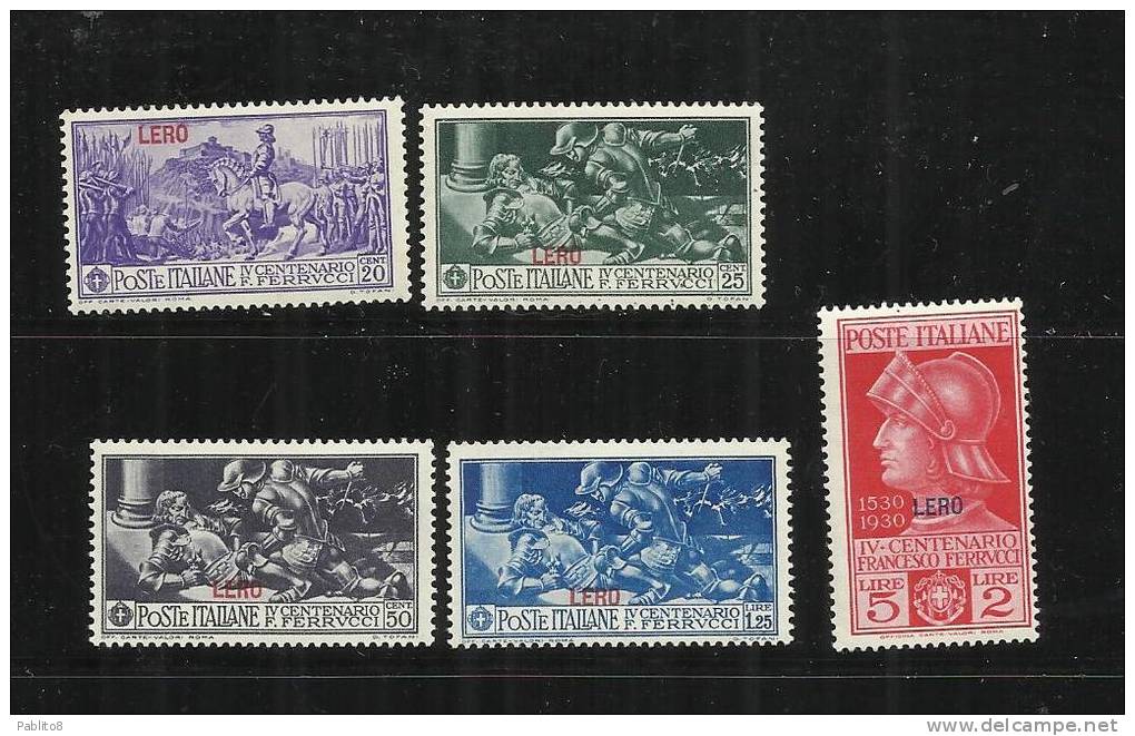 EGEO 1930 LERO FERRUCCI SERIE COMPLETA MNH - Ägäis (Lero)