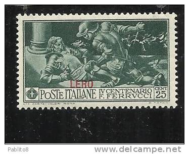 EGEO 1930 LERO FERRUCCI 25 C MNH - Egée (Lero)