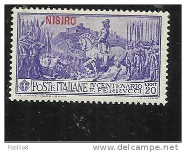 EGEO 1930 NISIRO FERRUCCI 20 C  MNH - Aegean (Nisiro)