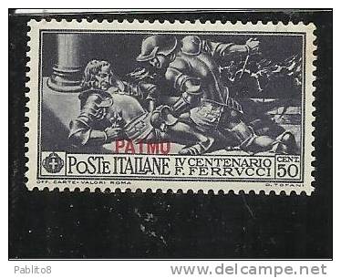 EGEO 1930 PATMO FERRUCCI 50 C MNH - Egée (Patmo)