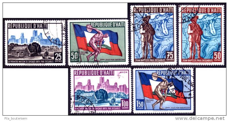 Haïti : 27-08-1959 (OBL)  Mich : 580-585  Yv : 420-422 + PA 173-175 - Haïti